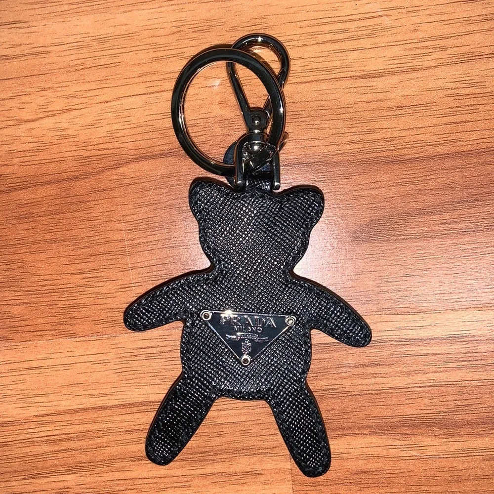 Brand New in Box Authentic Prada Rhinestone Bear Keychain